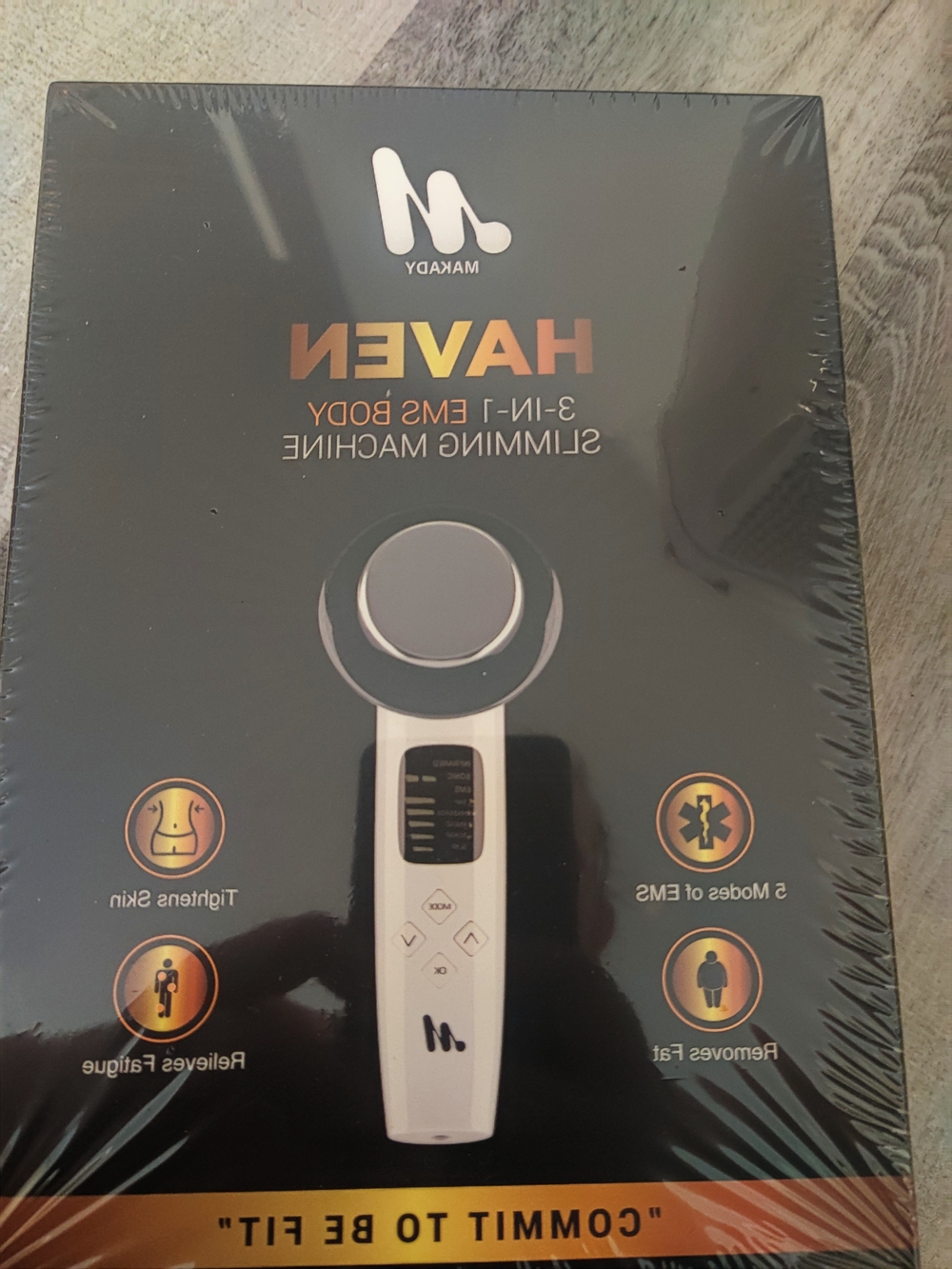 HAVEN White and Silver 3-in-1 EMS Body Slimming Device